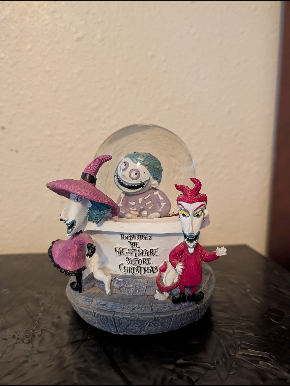 The Nightmare Before Christmas Pink & Red Character Snow Globe